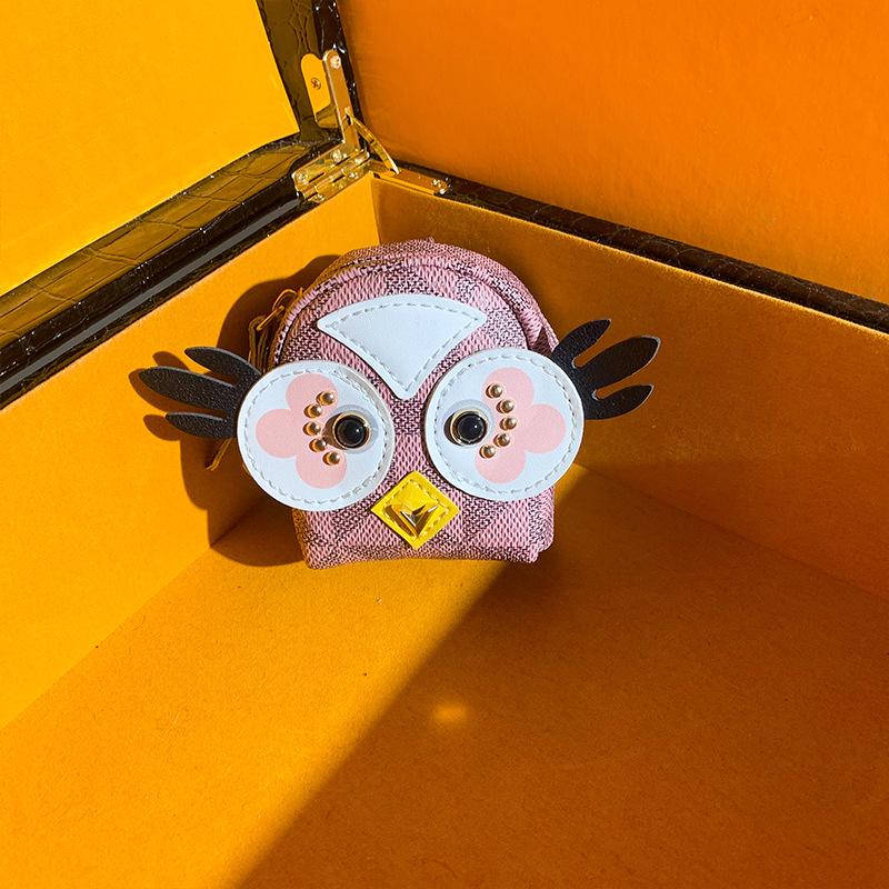 Presbyopia Coin Purse & Keychain Owl Charm Earphone Storage Bag