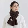 Versatile solid color knitted scarf scarf plush soft male and female couples scarf autumn and winter outer shawl