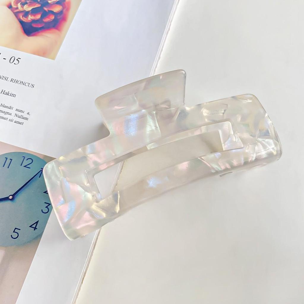 Iridescent Mermaid Shark Clip: Large Korean Acetate Hair Claw for Women's Updo