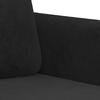 2 Piece Sofa Set Black Velvet
