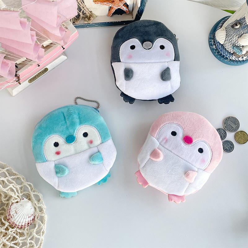 Entzückendes Plüsch-Pinguin-Münzfach Niedlicher Kabel-Organizer Geldbörse Geschenkbeutel für Kinder und Erwachsene