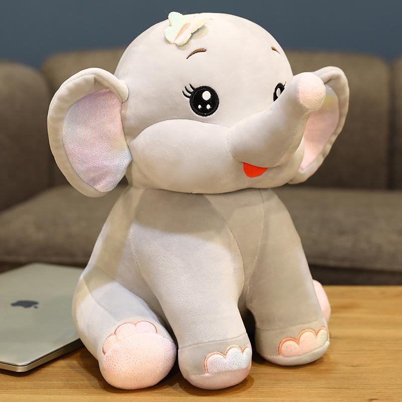 Non-Toxic Hot New 40Cm/55Cm Plush Elephant With Cute Giant Ears Soft Stuffed Animals Dolls Sofa Furry Cushion For Kids Children Holiday Gifts