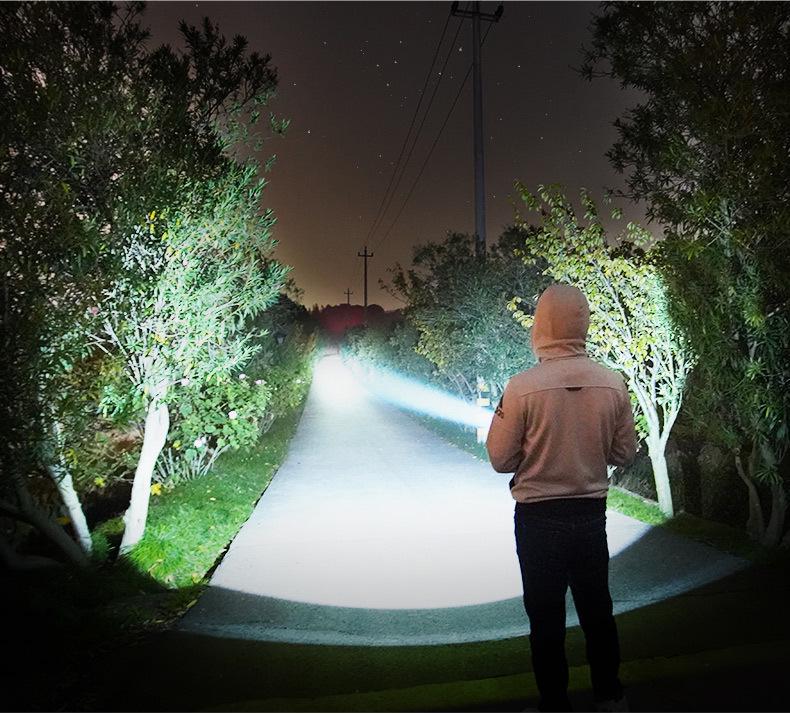 Shenyu P70 Rechargeable Long-Range Flashlight: Super Bright, High-Power, Long-Lasting Searchlight for Outdoor and Home Use.
