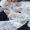 Ladies Summer Court Style Small Male Main Mesh Lace  Up Mid Waist Triangle Briefs
