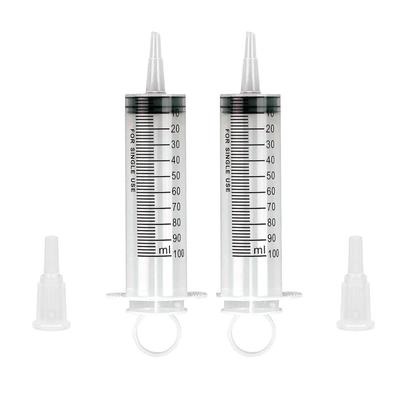 2 Packs Of 100ml Large Sterile Syringes For Laboratory Garden Watering Animal Feed And Drug Distribution