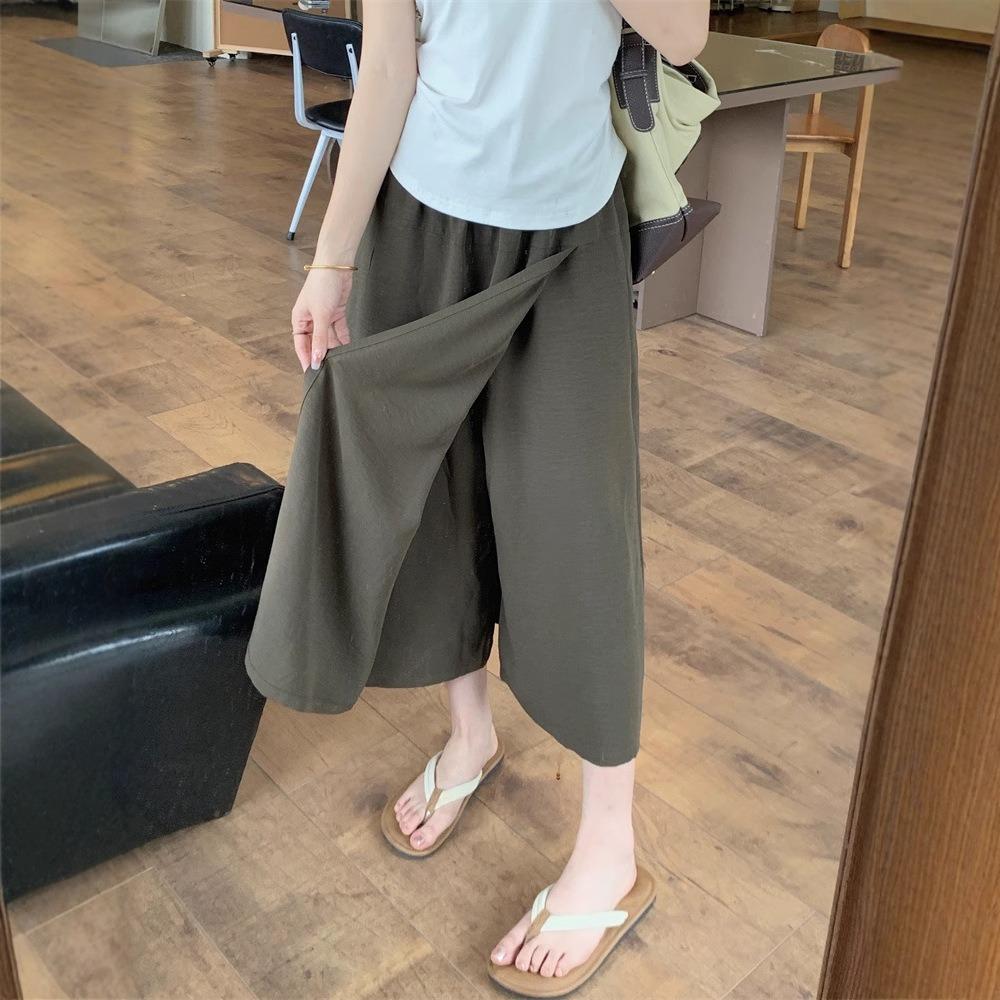 Haine de damă mărime mare, culottes subțiri cu protecție solară, damă cu talie înaltă, crac despicat, grosime medie, pantaloni sau fustă opt/nouă puncte