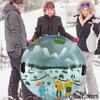 Folding Inflatable Snow Tube Sled with Handles Thicken PVC Snow Tubing Winter Snow Tube Winter Outdoor Sports Toys