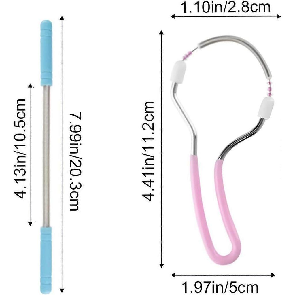 2026 Latest Model 4 Pieces Facial Epilator Manual Epilator Spring Facial Epilator with Handle Hair Removal Tools (Random Color) Random Color