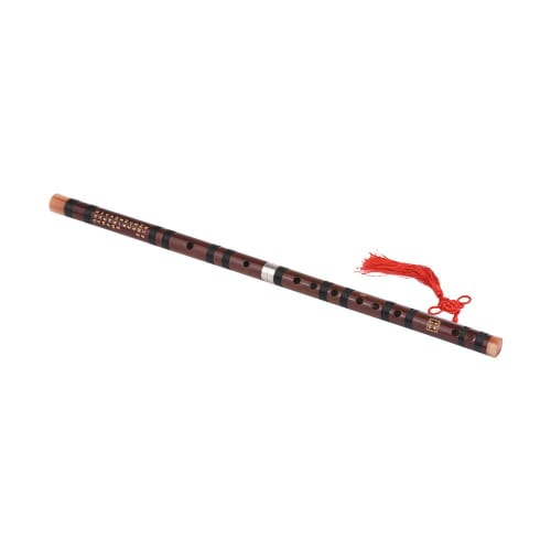 Shakuhachi, Benkeg D Chinese Traditional Instrument Dizi Bitter Bamboo Flute and Chinese Knot for Beginners