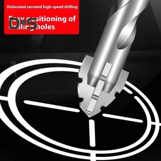 1/4Pcs Drill Bit Set High Hardness Rustproof Multifunctional Wear-Resistant Four-Flute Sawtooth Eccentric Drill Bits