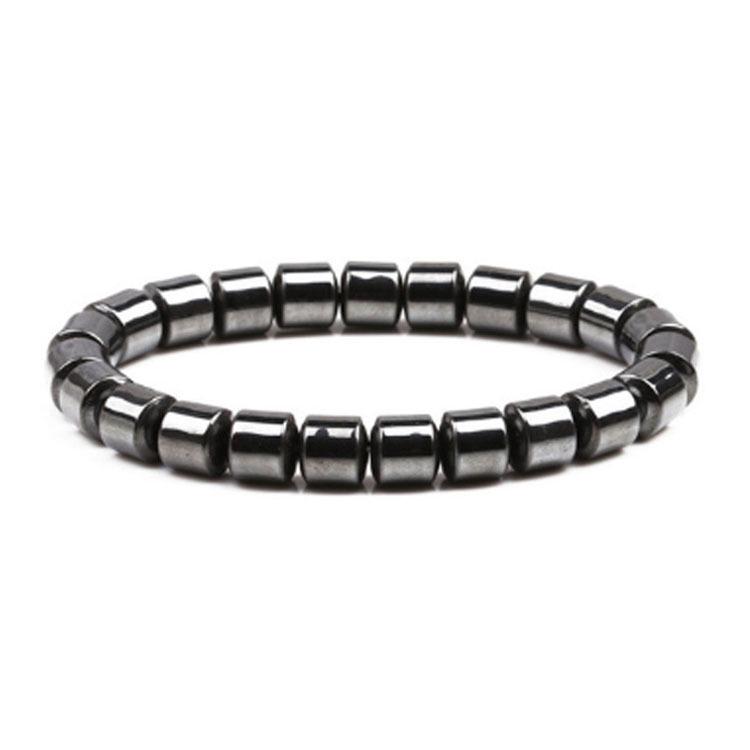 Unisex 8MM Black Hematite Beaded Magnetic Bracelets - Handmade Jewelry Accessories