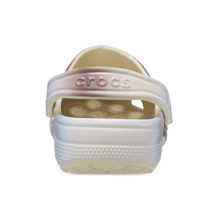 Crocs Unisex White EVA Classic Color Block Marbled Clogs 208981-2Y3