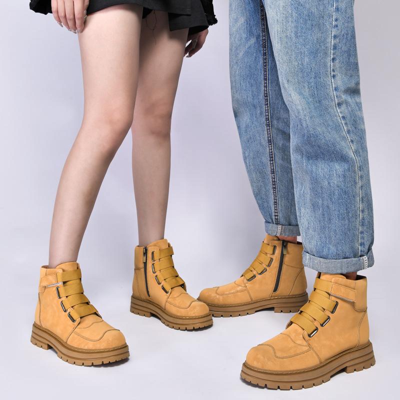 Unisex ručně vyráběné retro pánské boty z přírodní hovězí kůže Vodotěsné kotníkové sněhule Pánské boty