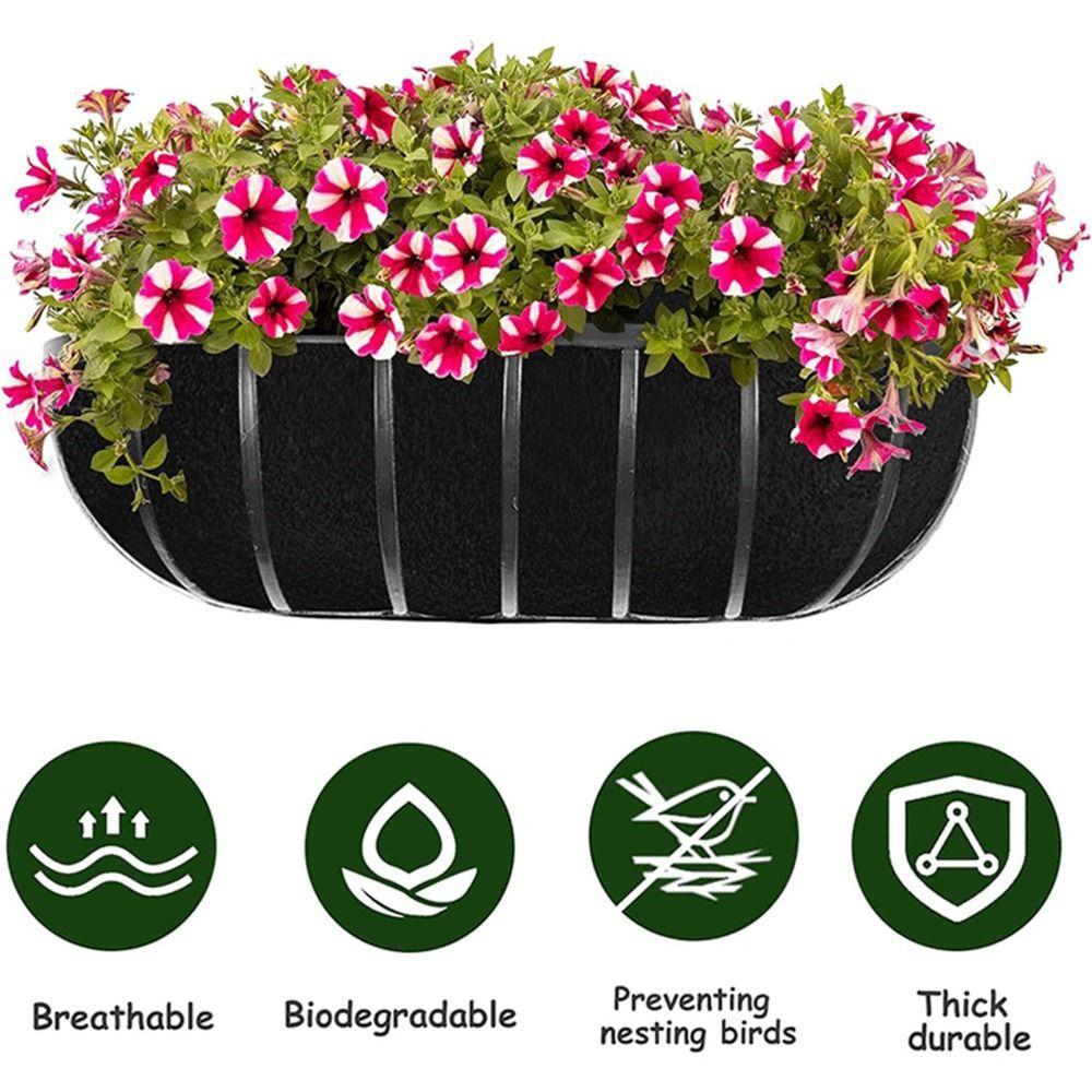3Pcs Water-Retentive Felt Plant Pot Liners Root-Friendly Hanging Basket Liners Garden Planters