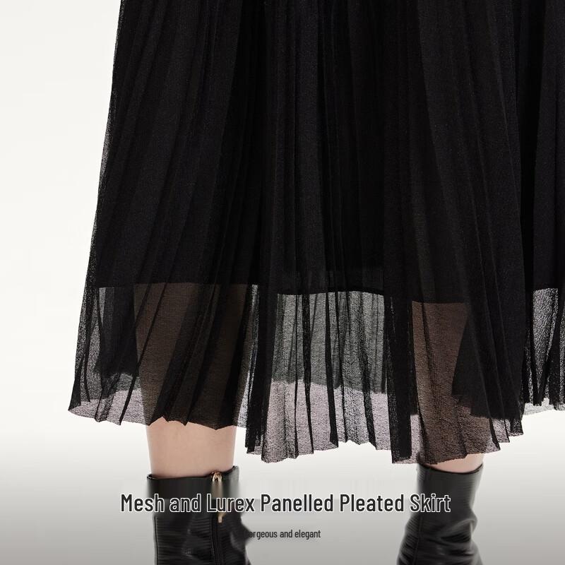 VEROMODA Women's Two-Piece Knit & Mesh A-Line Dress