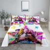 ZOEY D-Demon Hunters K-pop Bed Sheet Set 3D Printed Bed Flat Sheet With Pillowcase Bed Linen King Queen Size