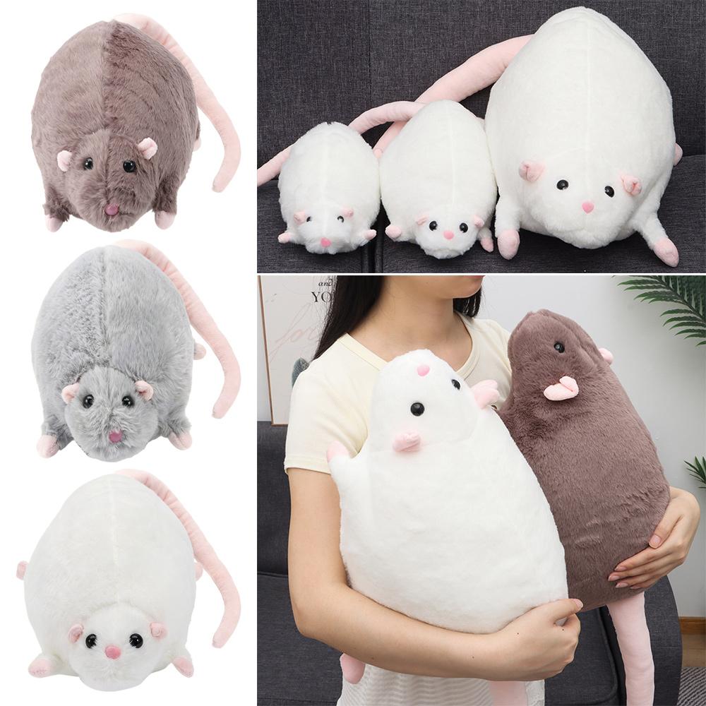 Plush Flower Branch Rat Doll Cartoon Animal Figure Cute Mouse Doll  Kids Gift Birthday