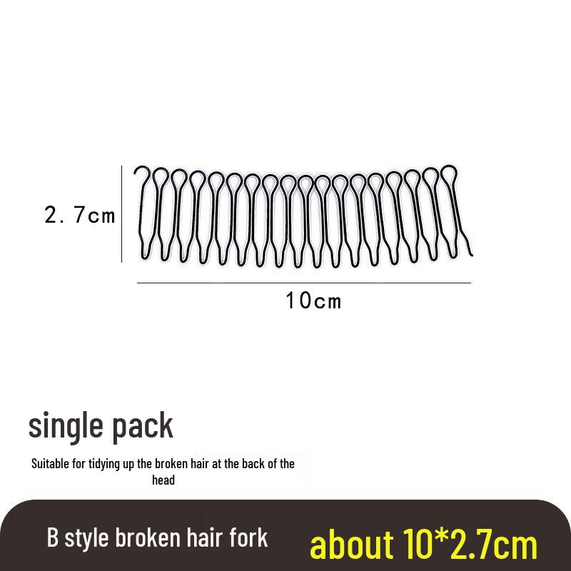 

Невидимые черные заколки для волос: Бесшовные заколки-гребни для челки и высоких причесок, укрощают пушистые волосы, женский головной убор