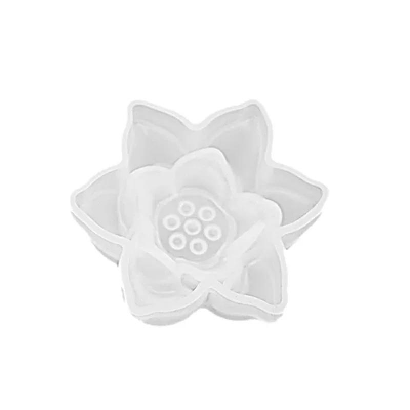 

Новая 3D форма для мыла в виде лотоса, инструмент для украшения торта своими руками, форма для торта, форма для свечей ручной работы, форма для гипса A