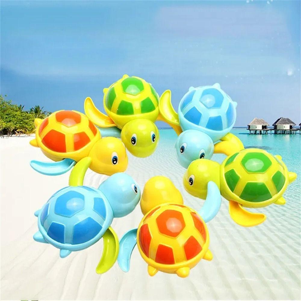 Cute Cartoon Wind Up Animal Tortoise Swim Turtle Baby Bath Toys Tortoise Water Toy  Bathing Shower