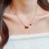 Zodiac Red Pony Necklace Fashion New Year Collarbone Chain Creative Horse Pendant Necklace  Woman
