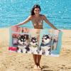 Border Collie Hund Druck Strandtuch Niedliches Haustier Tier Große Badetücher Schnelltrocknend Sandfest Sommer Pooldecke für Hundeliebhaber