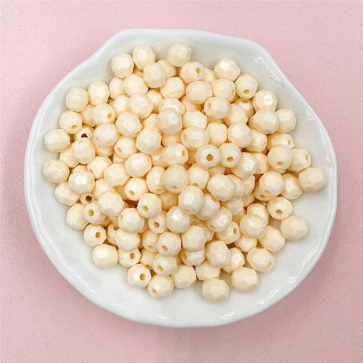 

5,5*6 мм 100 шт. Макарон цветные многогранные овальные бусины подвески модные серьги своими руками браслет ювелирные изделия аксессуары бежевый