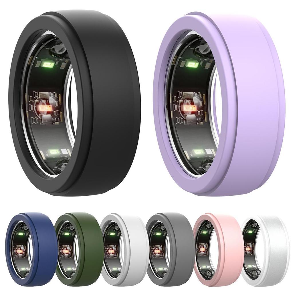 XDfind Soft Silicone Protective Case For Samsung Galaxy Ring/Oura Ring Smart Ring Sleeve Cover Anti-Scratch Shockproof, Size:S/M