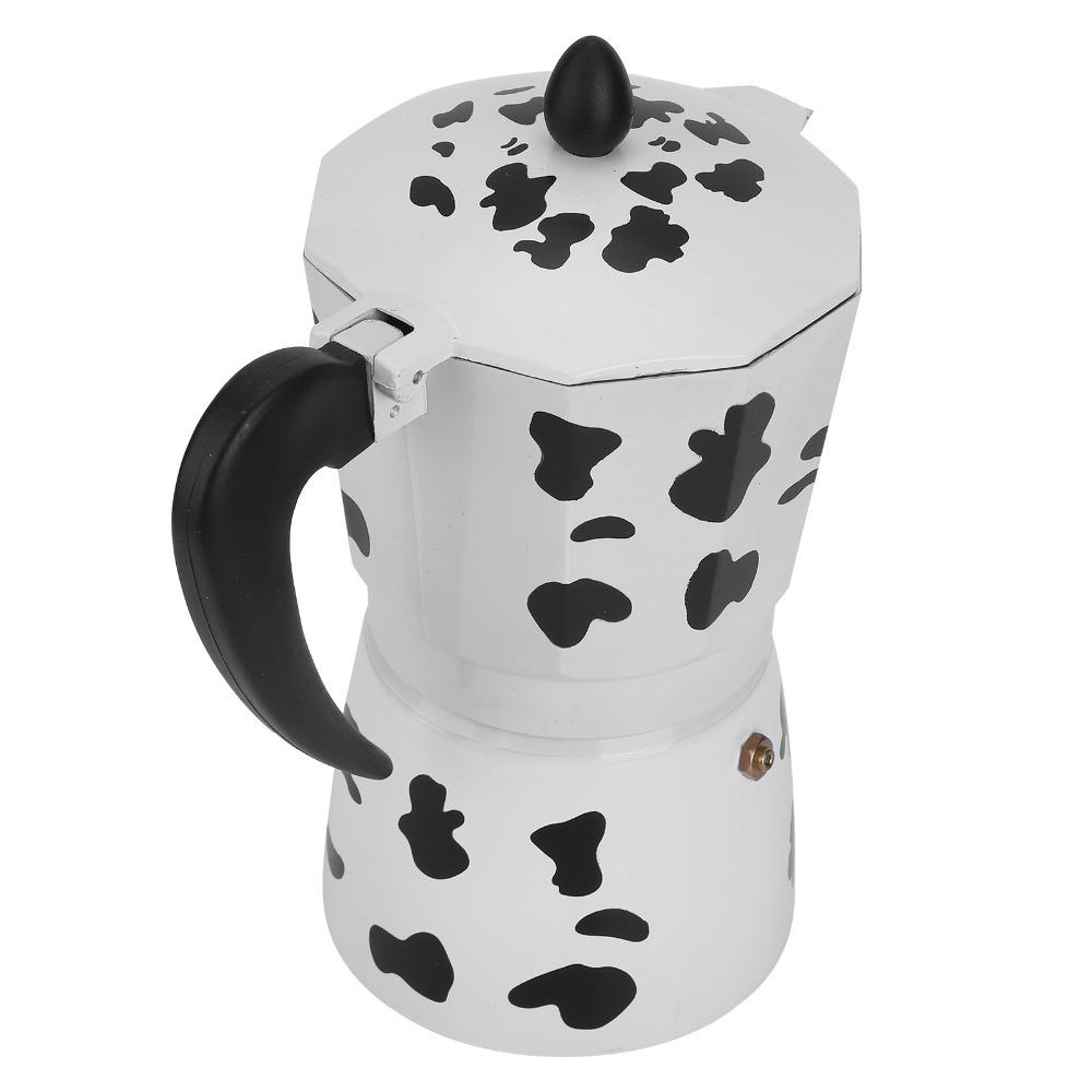 Aluminium Moka Pot Milk Cow Color Coffee Maker Coffee Brewing Aluminium Coffee Pot  Coffee Shop