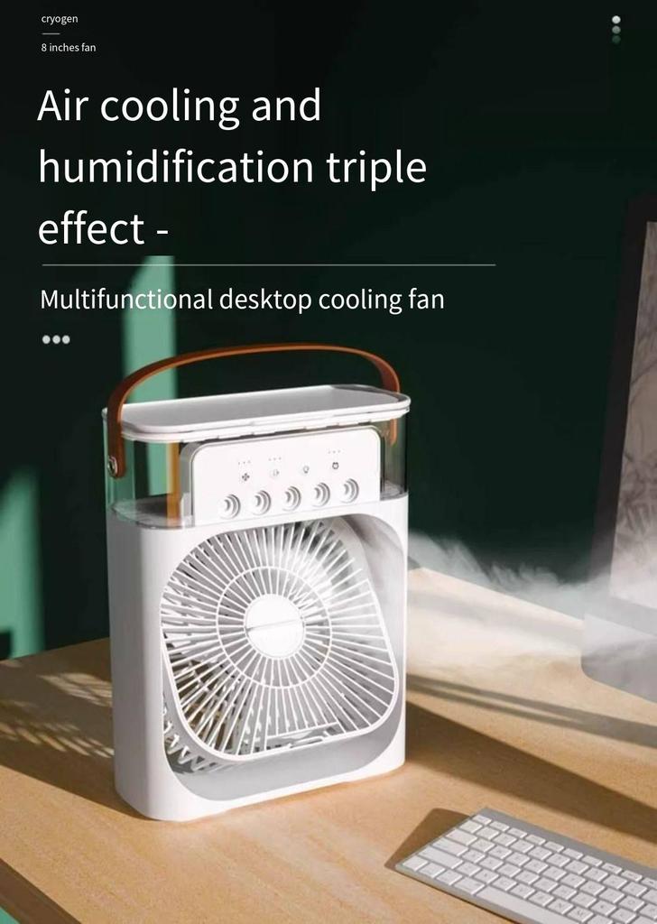 Desktop Atomizing Five-Hole Spray Fan and Humidifier for Home, Office, or Dorm