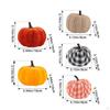 5 Pieces Pumpkins with Stuffed cloth Soft Ornaments for Thanksgiving, Centerpieces,