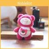 Cute Strawberry Backpack With Bear Plush Keychain For Kids And Teens