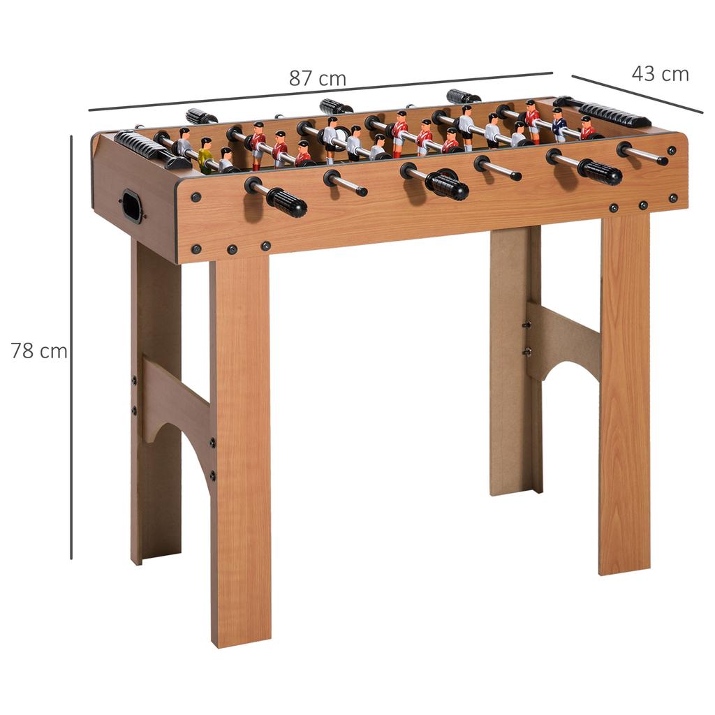 Professional Foosball Table for Children and Adults with Rods in MDF Wood 92x46x78cm