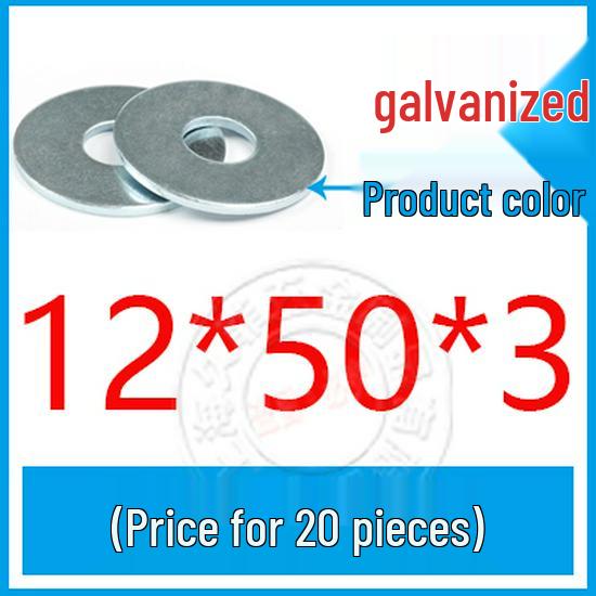 GB96-85 Carbon Steel Galvanized Thickened Oversized Flat Washer, Sizes M3-M20
