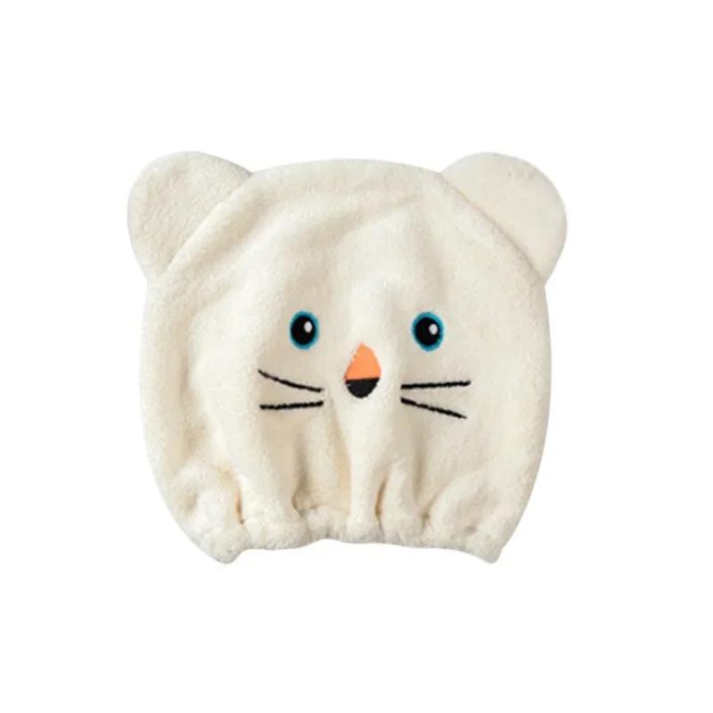 Soft and Strong Absorbing Drying Quick Dry Cartoon Children Baby Shower Cap Hair Bonnet