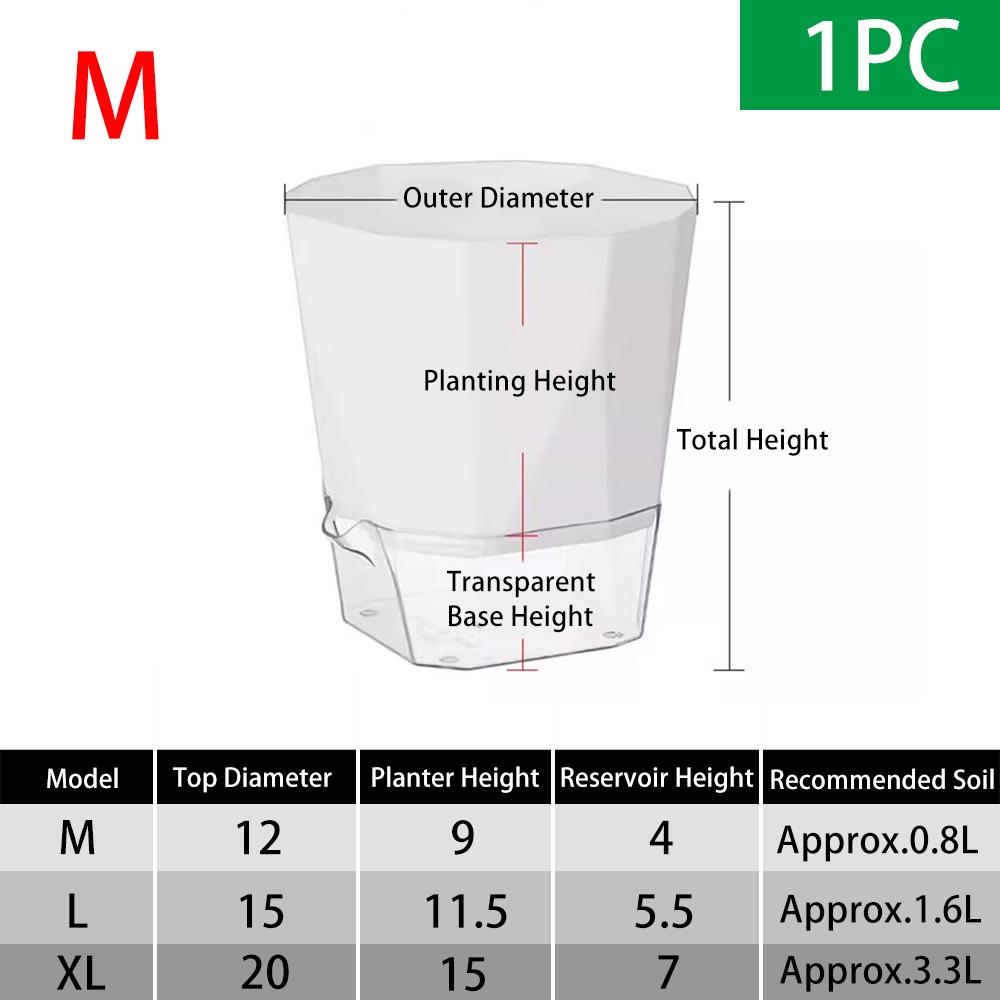 

Macetas decorativas Self-Watering Planter Thickened S/M/L Plastic Pot for Pothos Orchid Home Garden Balcony