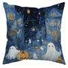 Home Decor Halloween Ghosts And Pumpkins Pillow Covers Pattern Cushion Cover Suitable For Sofa Bedroom Car Pillow Cover