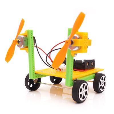 Wind Power Car DIY Electronic Kit Technology Science Toys Baby Child Educational Wind-powered Motor Robot G122