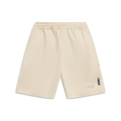 Li Ning X Disney Collaboration Oswald Series Solid Color Casual Shorts Men Shorts Light-Beige AKST309-1