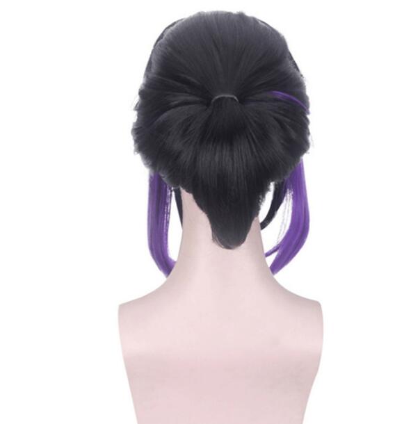 Anime 35cm Women Cosplay Wigs Demon Slayer Kimetsu No Yaiba Kochou Shinobu Wig Cosplay Costume Heat Resistant Synthetic Hair
