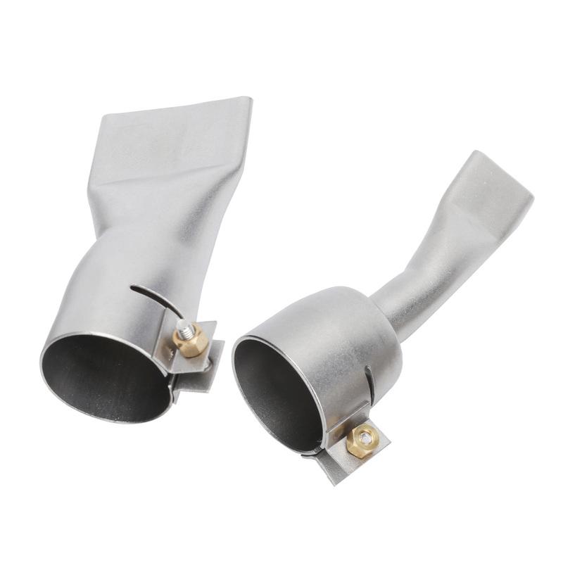 Flat Welding Nozzle Welding Gun Flat Nozzle 20mm Small+40mm Large Tip for Welder Tool Stainless Steel Hot Air Gun Nozzle
