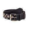 New Star Studded Fashionable Punk Style Wide Belt For Women's Jeans Faux Leather Material