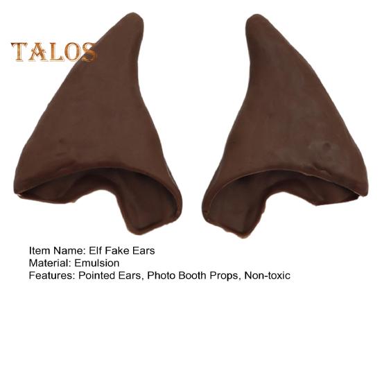 1 pereche urechi false de elf din latex, urechi de cosplay, recuzită, reutilizabile, urechi ascuțite de zână Pixie pentru petreceri de costume, accesorii pentru cabina foto, recuzită