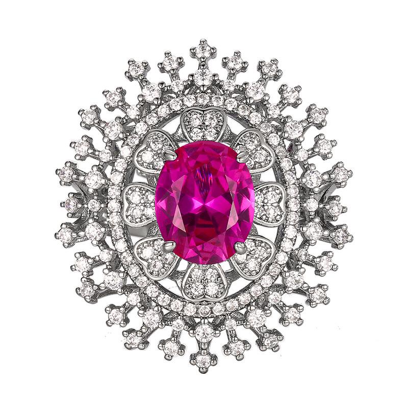 Accessories Necklaces Rings Jewelry Manufacturers Sets Red Blue Sunflower Designs High-end Women's