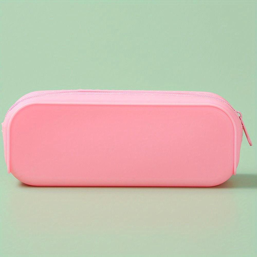 Single Layer Colorful Creative Storage Box Pencil Bag Silicone Pencil Case Stationery Box