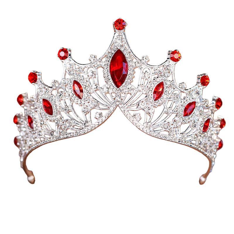 Europäische und Amerikanische Brautkrone Kopfschmuck Augenform Barock Luxus Passend zum Hochzeitskleid Krone Brautkrone