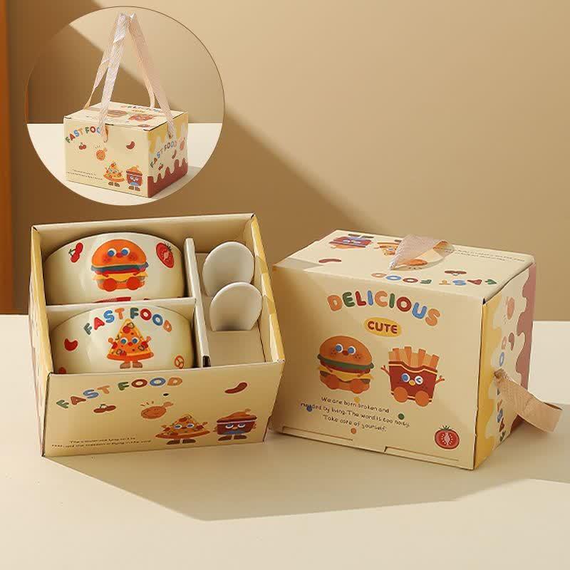 Hamburger & Fries Themed Tableware Gift Set
