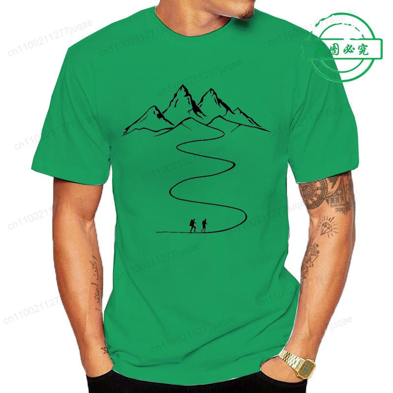 

Mountains Path Hiking Trail Curves Printed T-Shirt Clothing Graphic Tees Men Women s T-shirt Summer Fashion Tshirt Street Shirt M