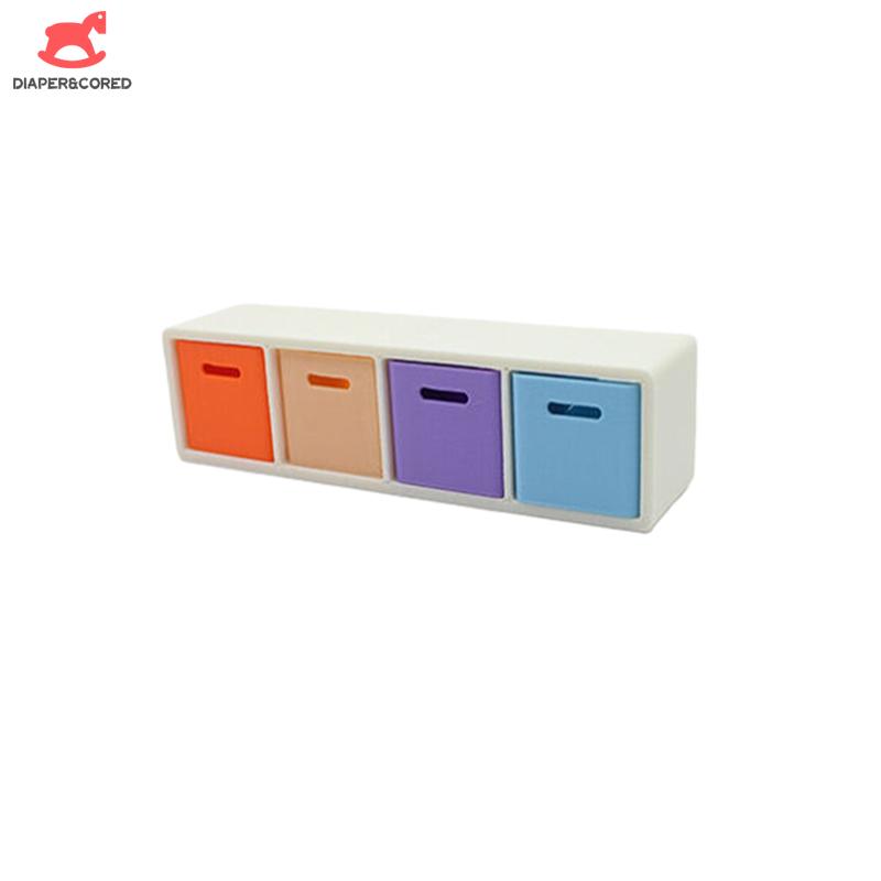 Dollhouse Miniature Storage Rack Combination Storage Box Model Doll House Bedroom Living Room Decoration Accessories