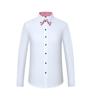 Men's Iron-Free Wrinkle-Resistant Color Block Long Sleeve Business Casual Shirt